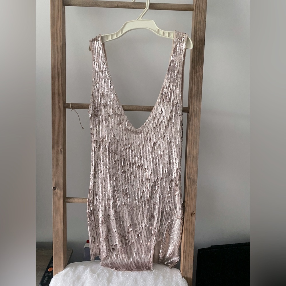 Free People Sequin Tank Dress